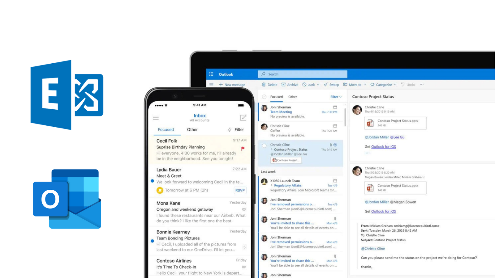 Email doanh nghiệp Microsoft 365: Outlook và Exchange tích hợp