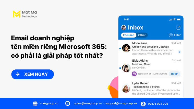 Email doanh nghiệp tên miền riêng Microsoft 365