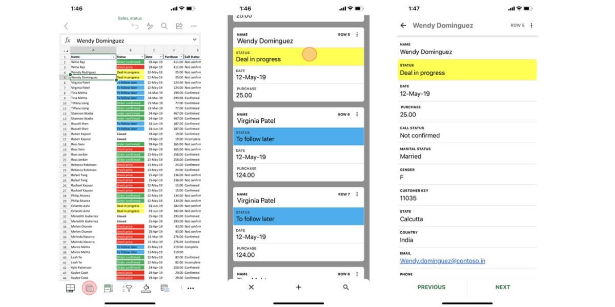 Chế độ xem dạng thẻ Microsoft Excel