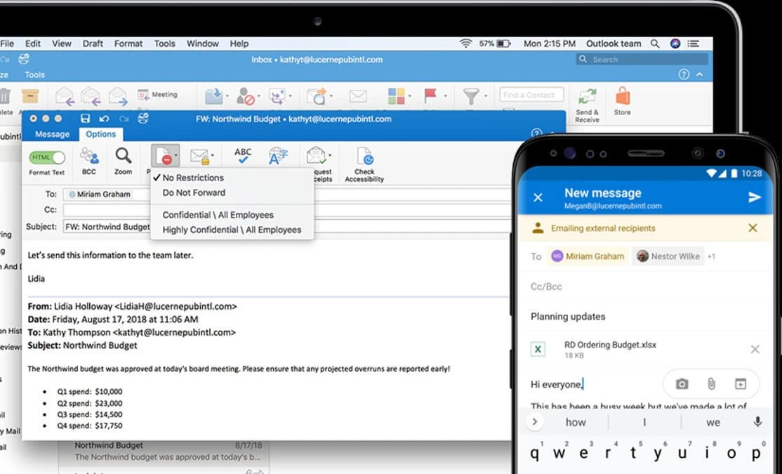 Bảo mật email Outlook